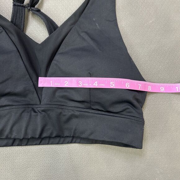 ZYIA ActiveBlack Adjustable Mesh Sports Bra Size Medium FS Benefits Charity - Picture 10 of 10
